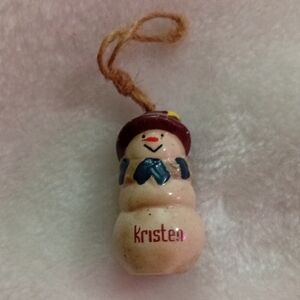 Charming Snowman Ornament with Red Hat